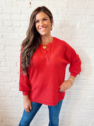 Freesia Knit Button Up Top