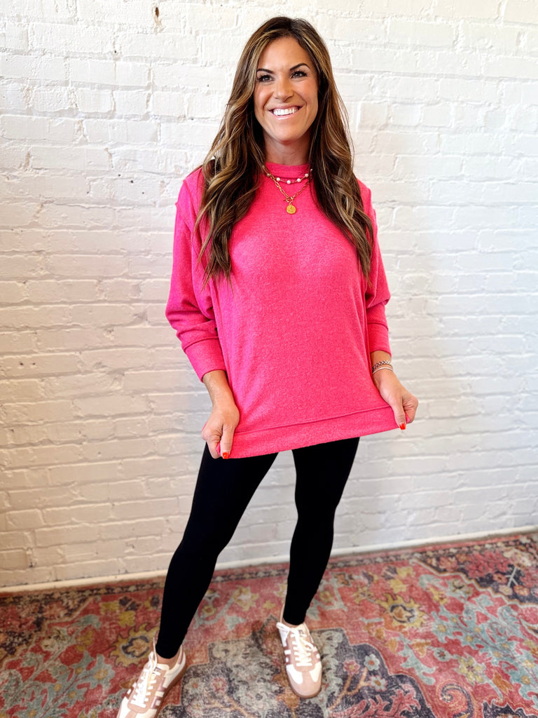 Relaxed Knit Fuschia