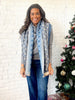 Patterned Scarf - Blue