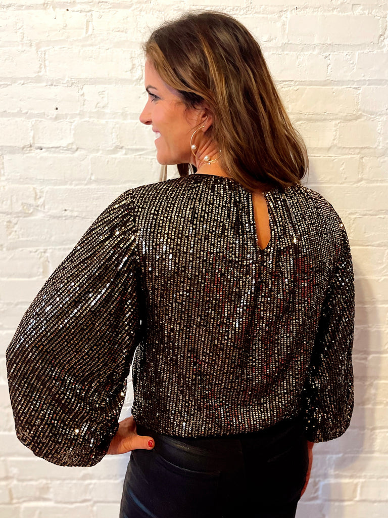 Midnight Sequin Top