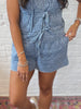 Stevie Quilted Denim Short